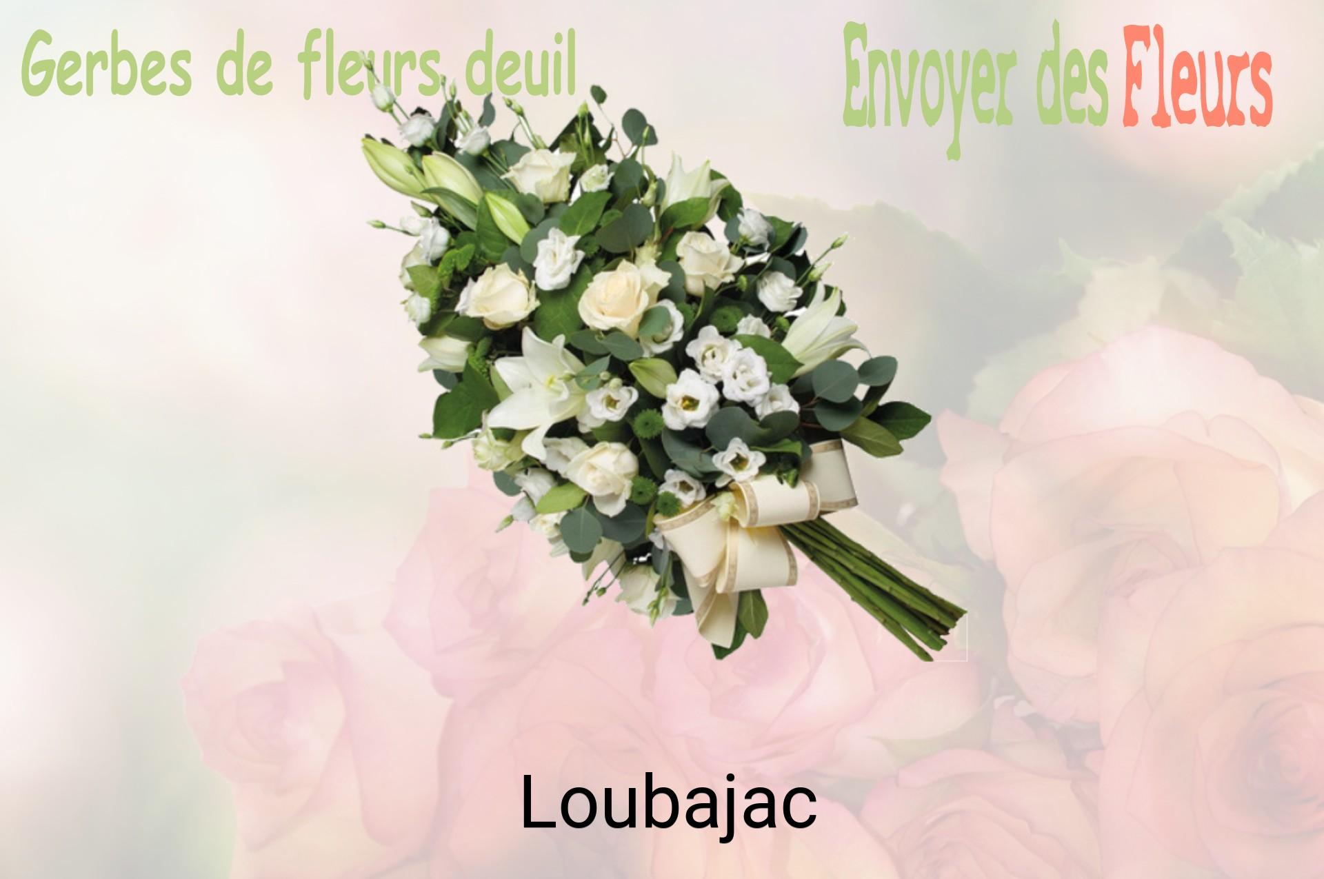 Gerbe de fleurs de deuil livrée à Loubajac